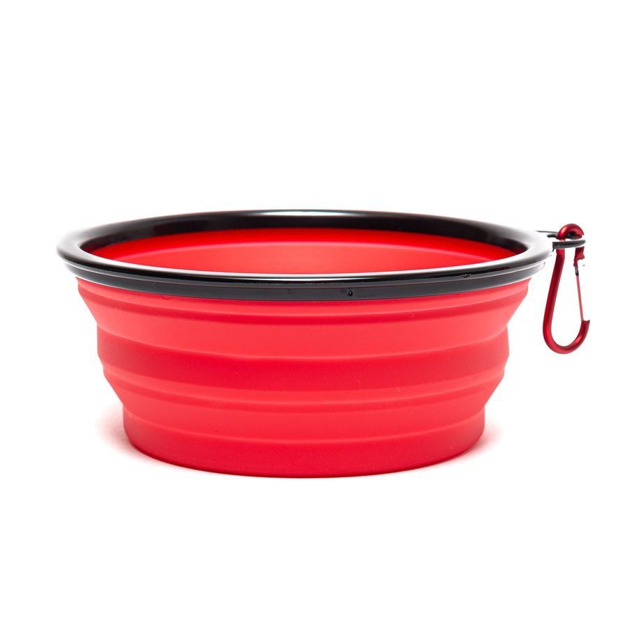 Liverpool Pet Travel Bowl & Bottle Set - Rouge/Noir