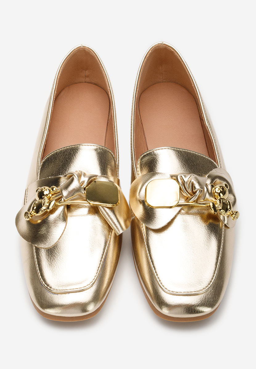 Mocassins élégants femme dorées Vitena