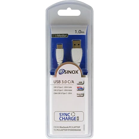 SINOX SXI5061 ladekabel - hvid