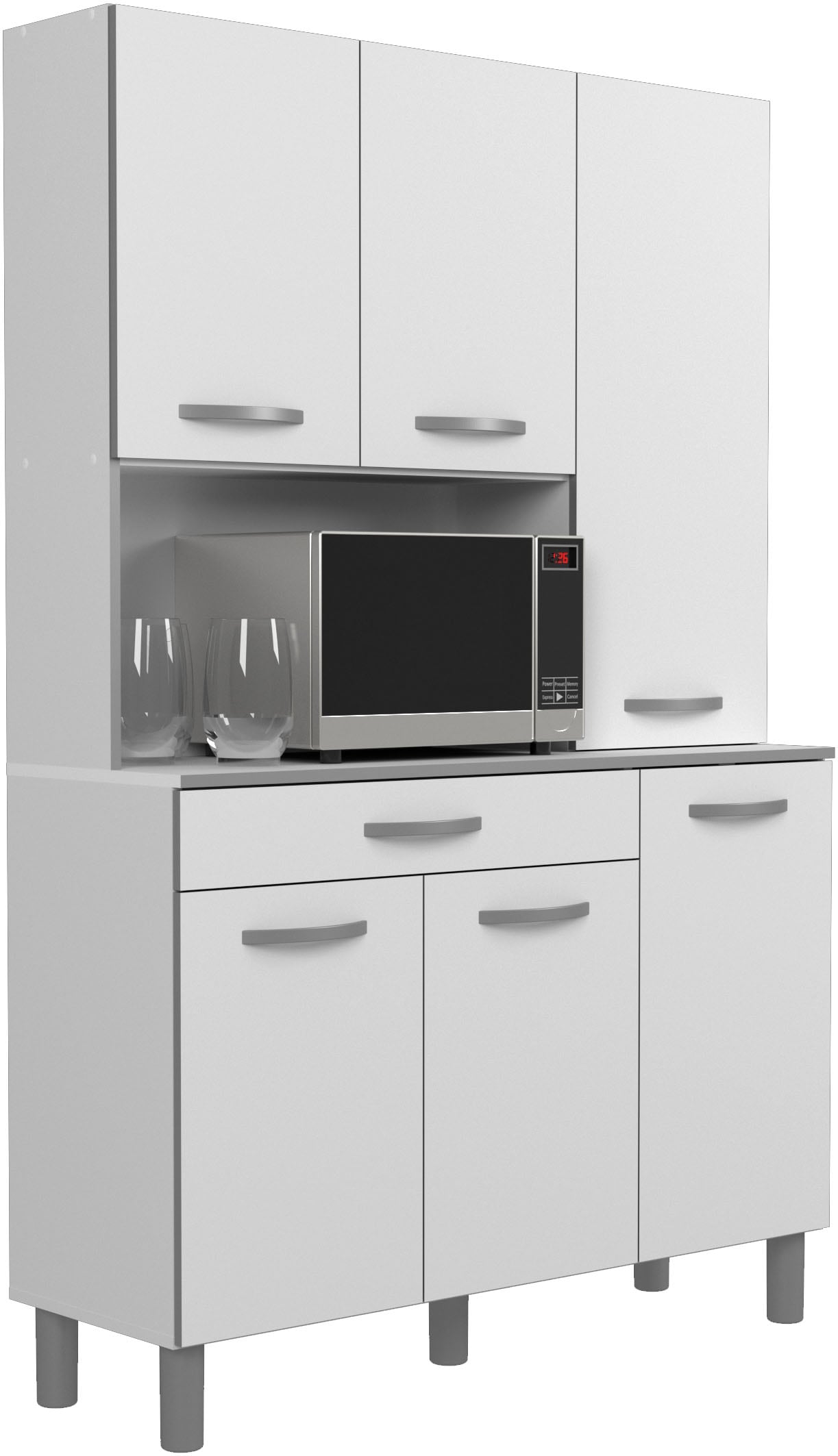 Parisot Buffet »Season 22, Made in Europe, viel Stauraum« B/H/T ca. 120x185x40, 1 Stk. tlg. 6 Türen, Regale, Arbeitsfläche, Schublade, ohne Elektrogeräte