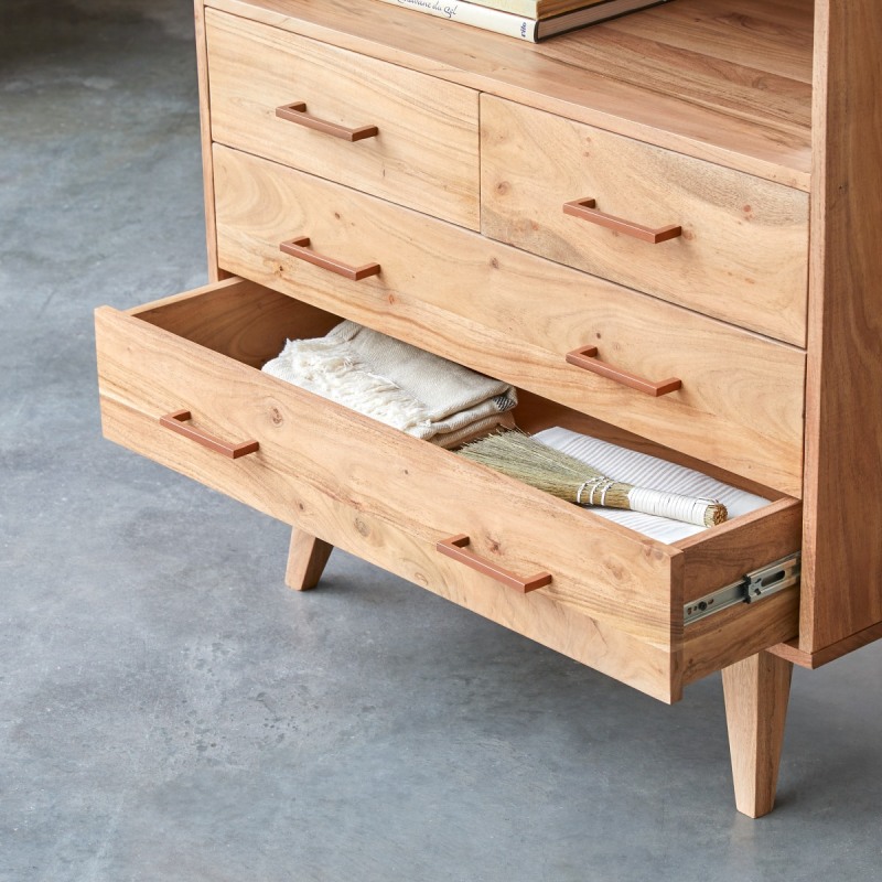Commode en acacia massif Oslo