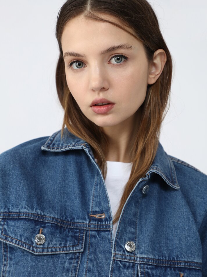 Jaqueta jeans oversized - Índigo