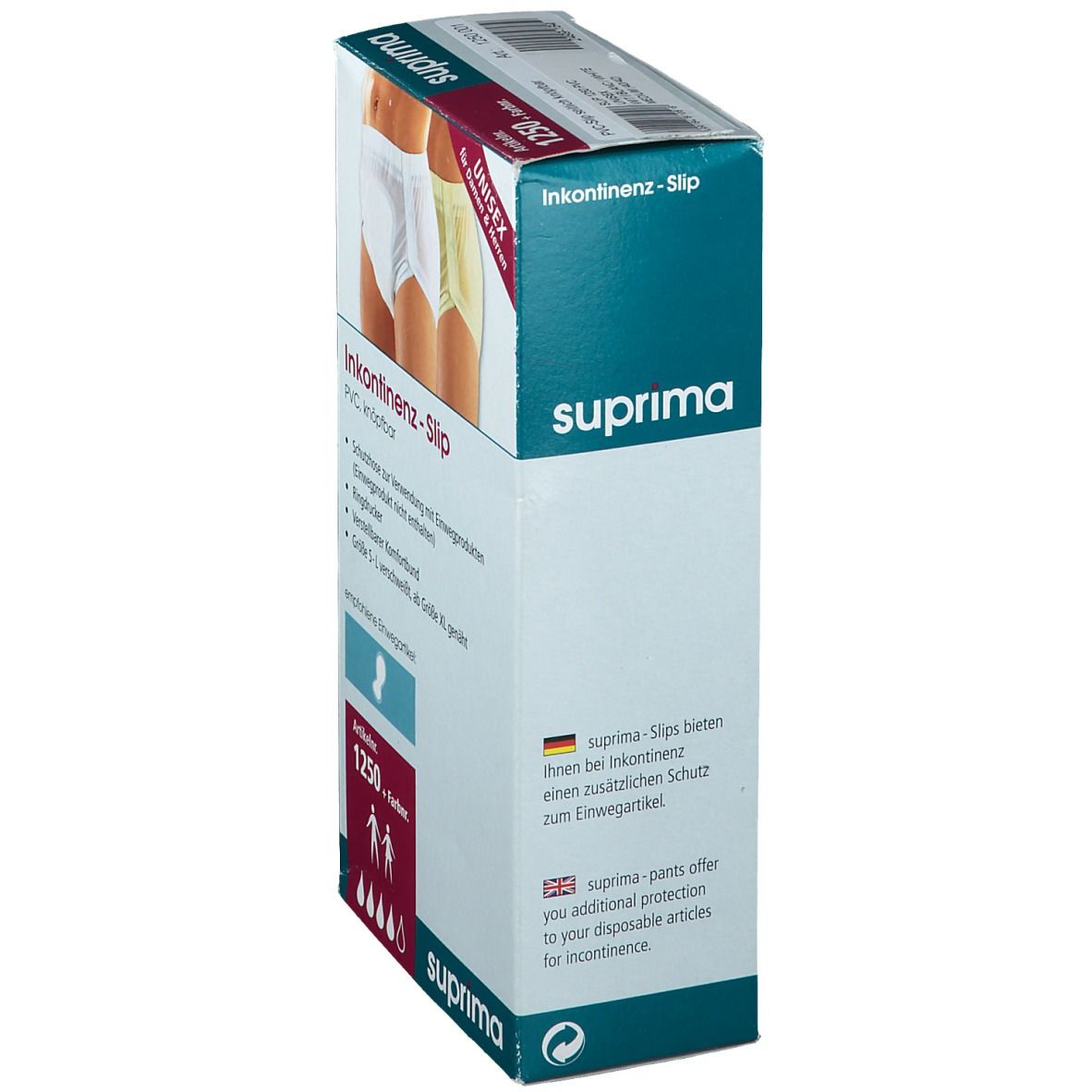 suprima 1250 PVC Slip seitlich knöpfbar