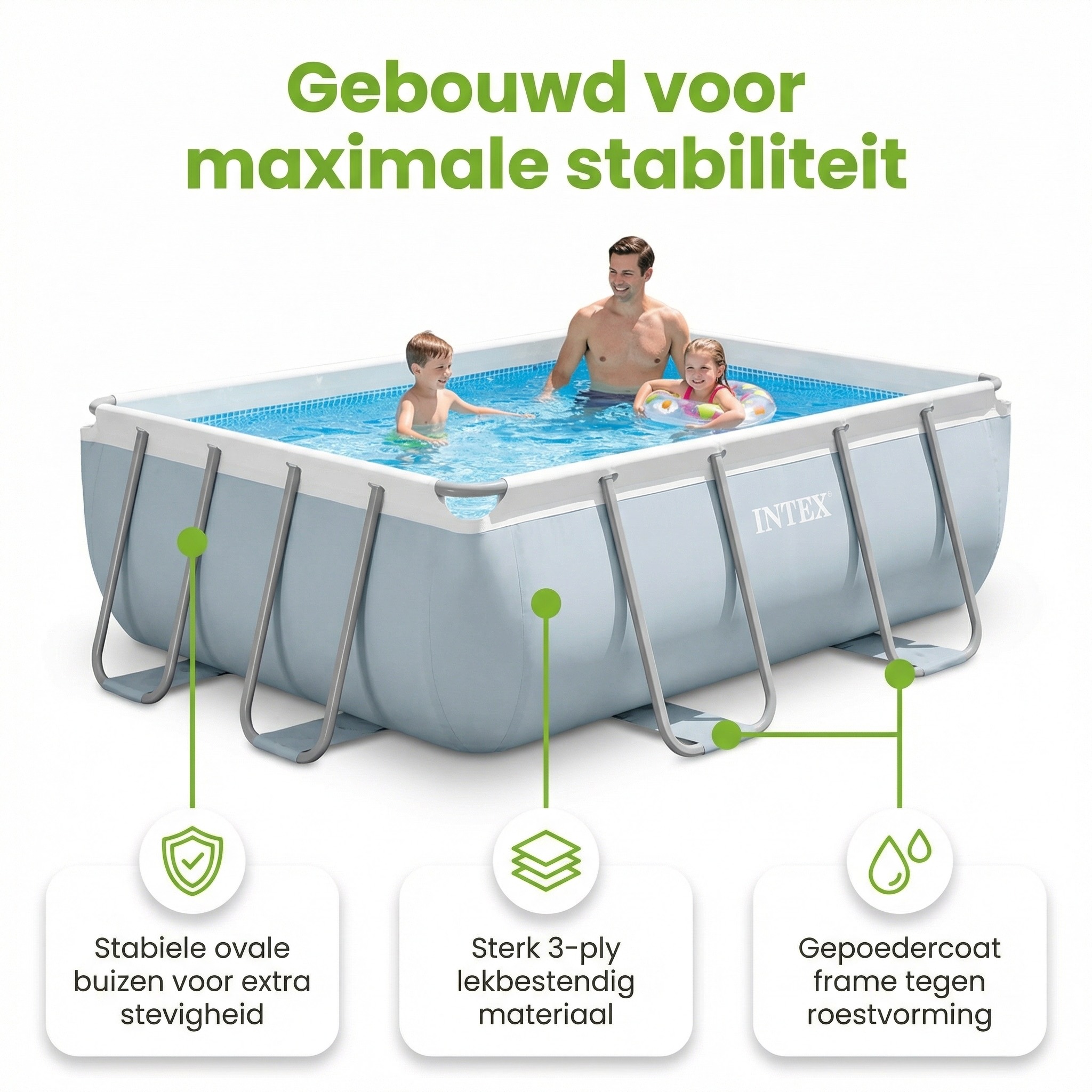 Intex prism frame 300x175x80cm zwembad – 4-delig