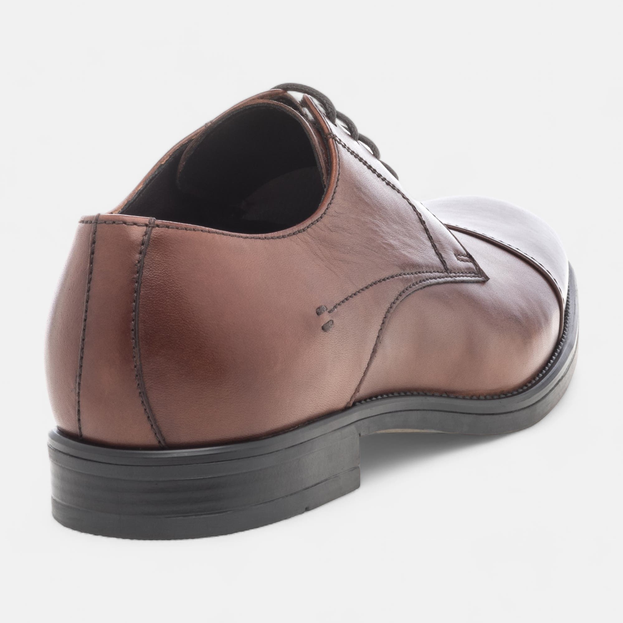 Derbies Homme en cuir cognac