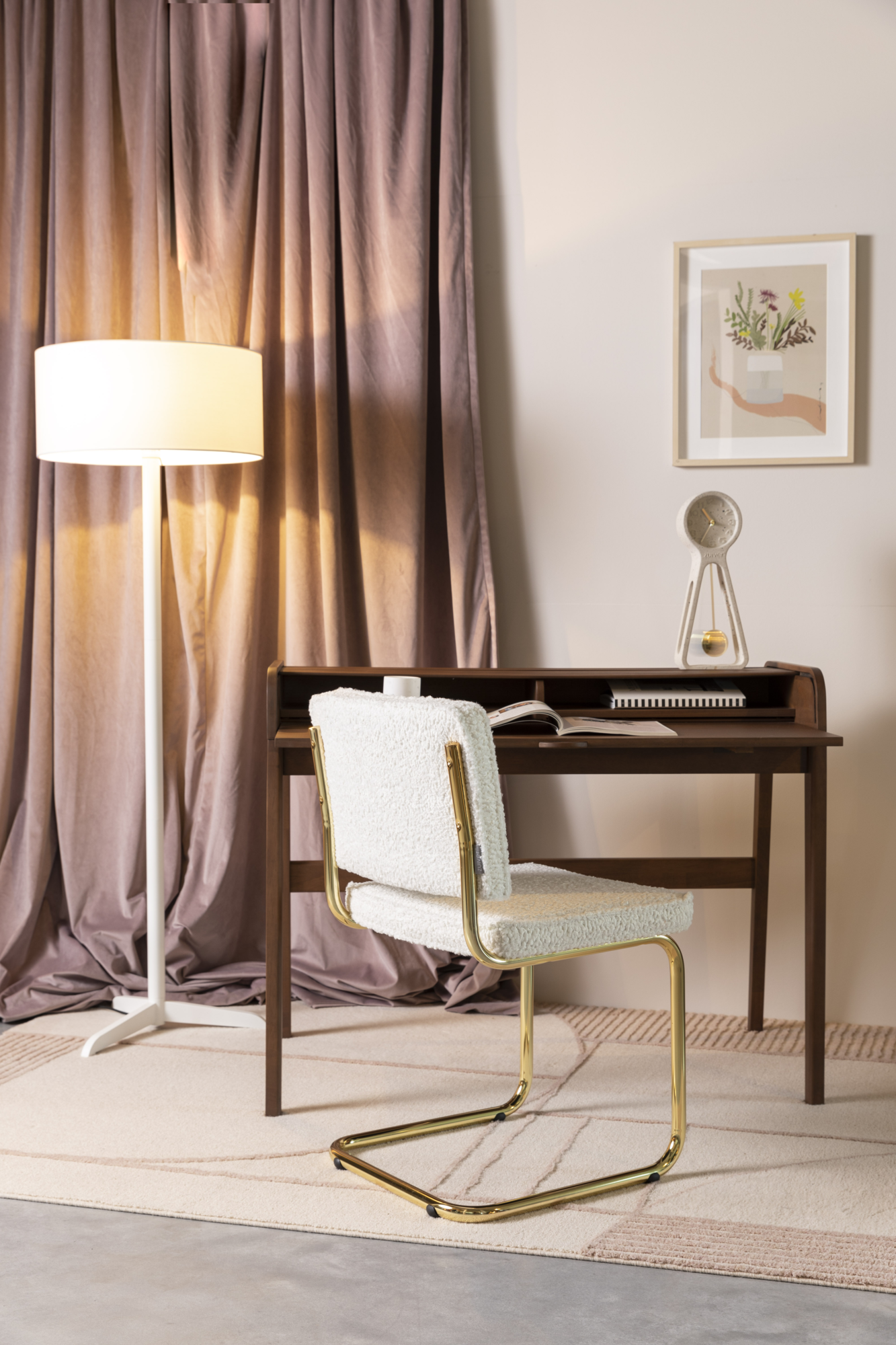Zuiver vloerkleed Bliss grijs/blauw rond 240cm