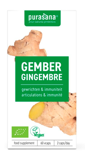 Purasana Biologische Gember Capsules 60VCP