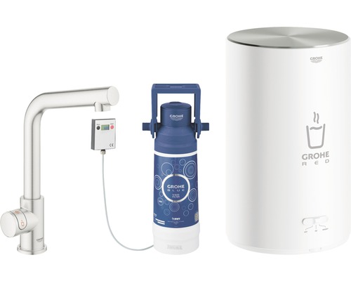 GROHE keukenkraan met filterfunctie en kokend heet water GROHE RED supersteel mat 30339DC1