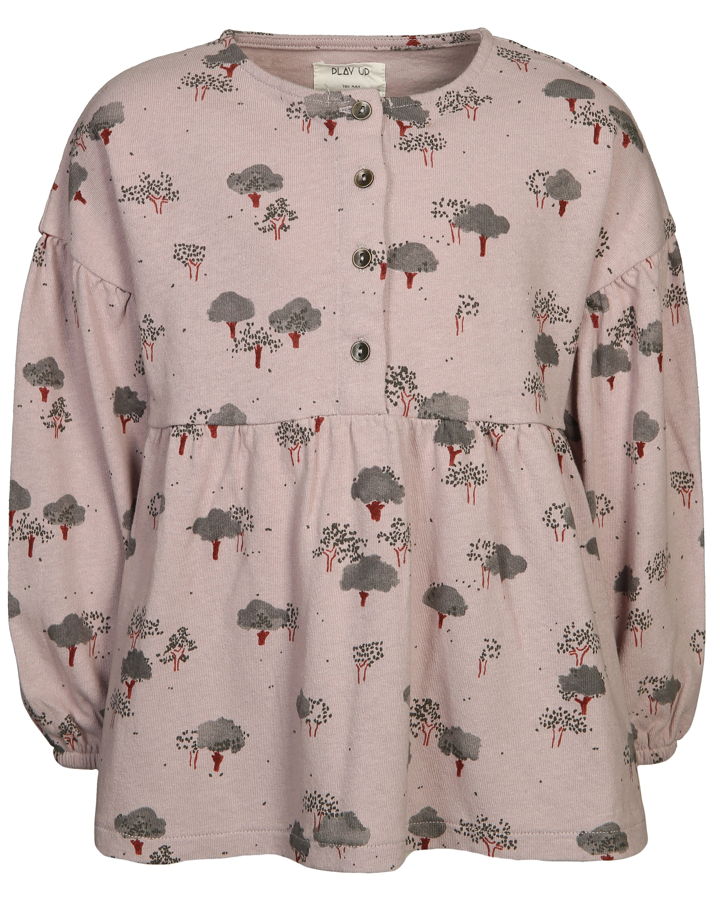 Langarmshirt PRINTED mit Leinen in cor de rosa