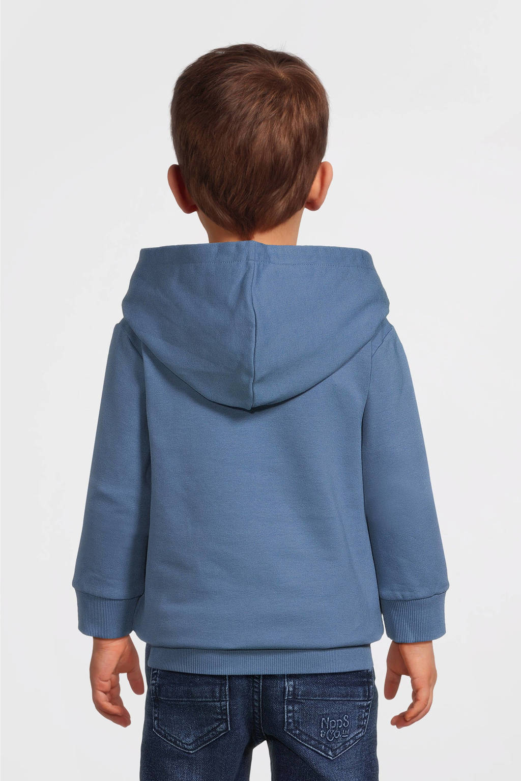 NAME IT hoodie NMMPOALHAN met printopdruk blauw