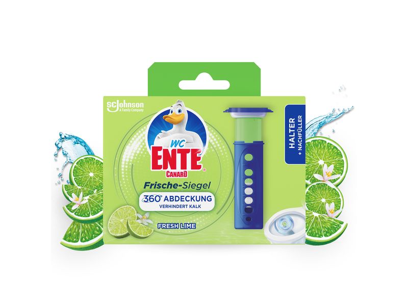 WC-Ente WC-Reiniger Frische-Siegel Starter-Set Limone Körbchenloser Toilettenreiniger