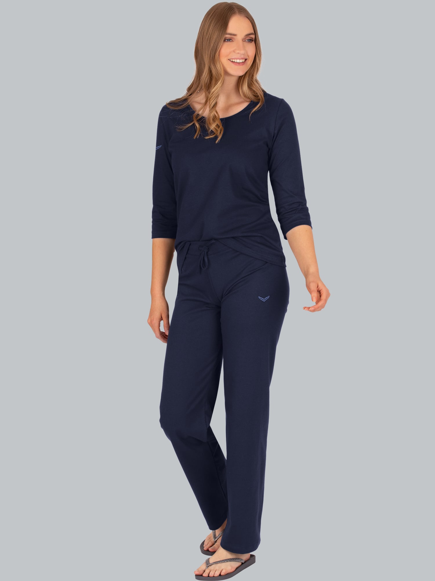 Schlafanzug in umweltfreundlicher Bio-Qualität Navy-C2C