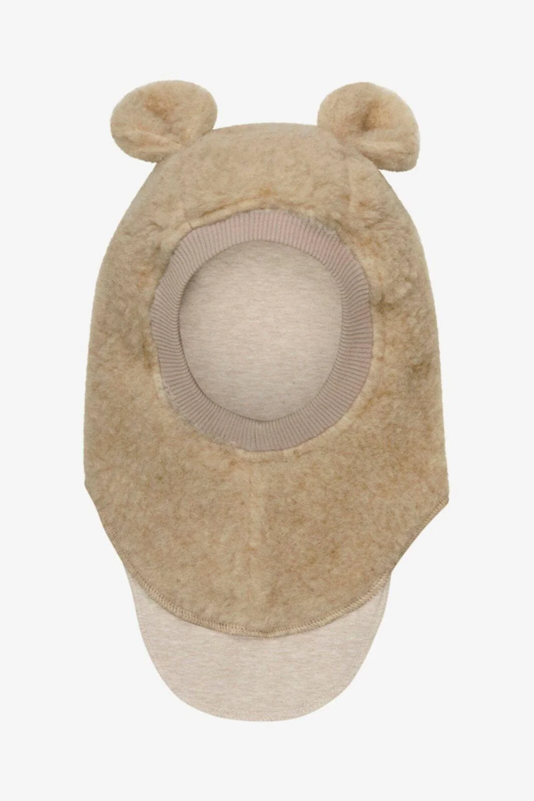 Huttelihut Balaclava Ears Wool Teddy cobblestone