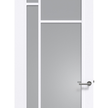 Arne & Bodil binnendeur ABD500 rook glas - extra wit afgelakt - glaslat extra wit