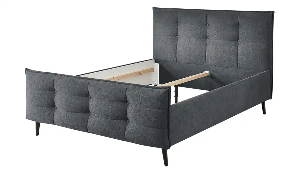 Polsterbettgestell Mario B Anthrazit 140 cm