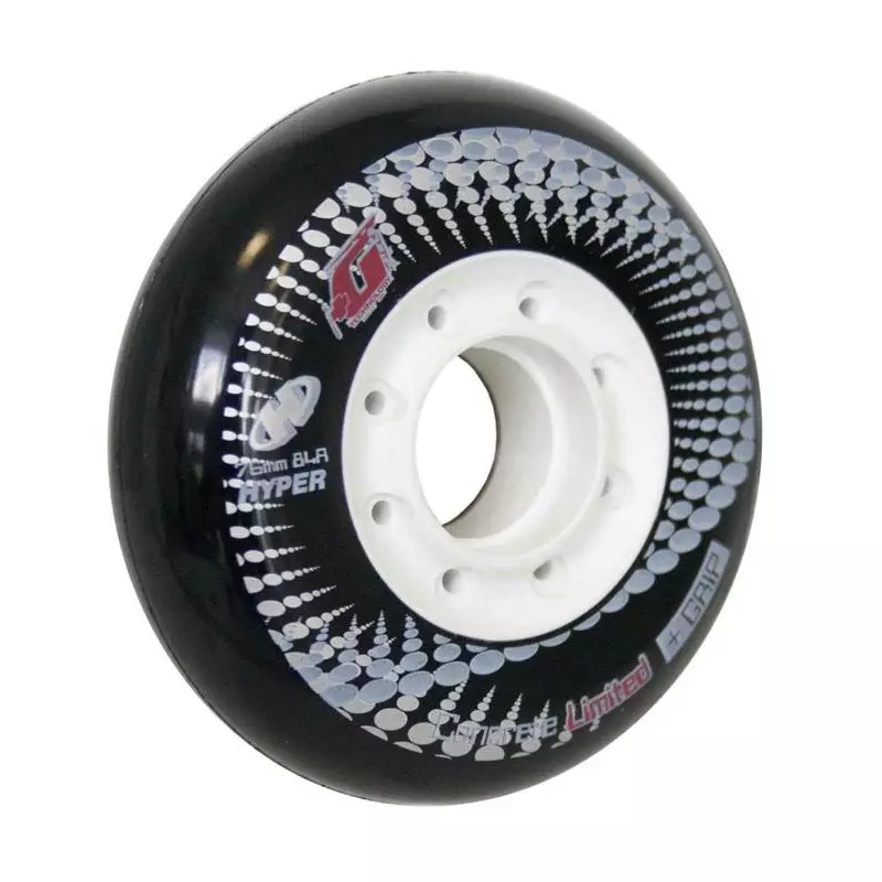 Roue de roller HYPER kit de 4 hyper concrete+g ltd 84a 76mm noir