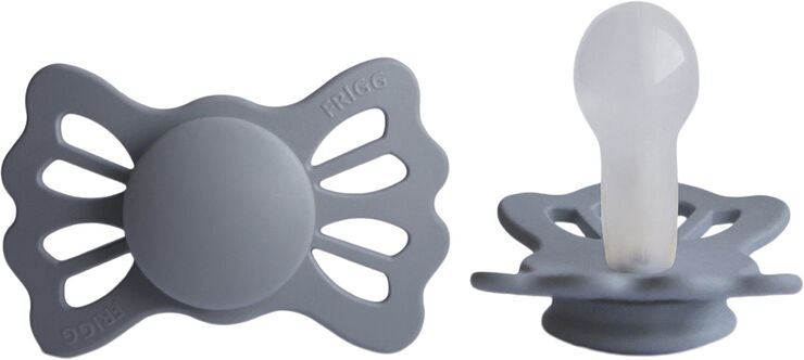 Frigg FRIGG Lucky symmetriske sutter i medicinsk silikone 2-pak str. 2 - Gre Great gray/silver gray