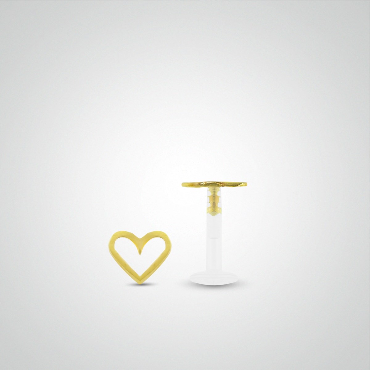 Piercing conch coeur en or jaune