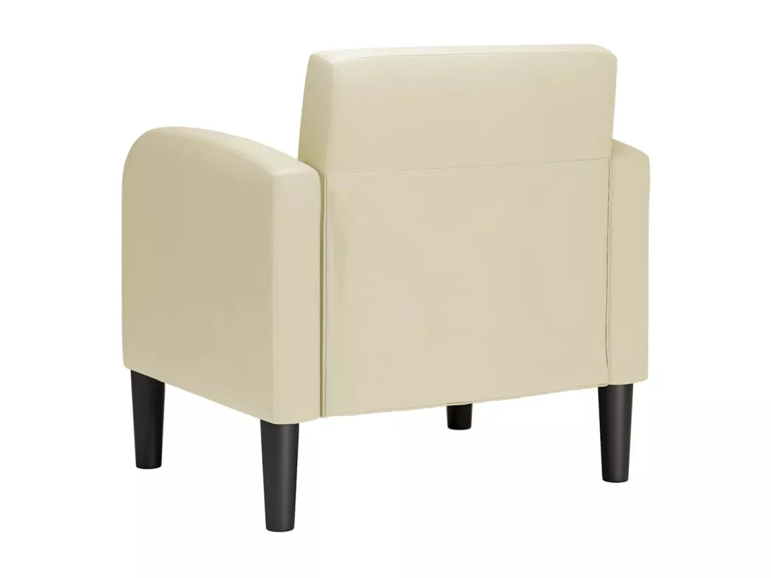 Chaise de canapé avec accoudoirs crème 54 cm similicuir
