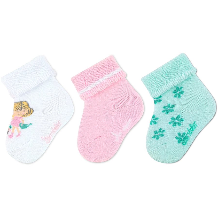 Sterntaler Baby-Söckchen Mädchen, 3er-Pack weiss