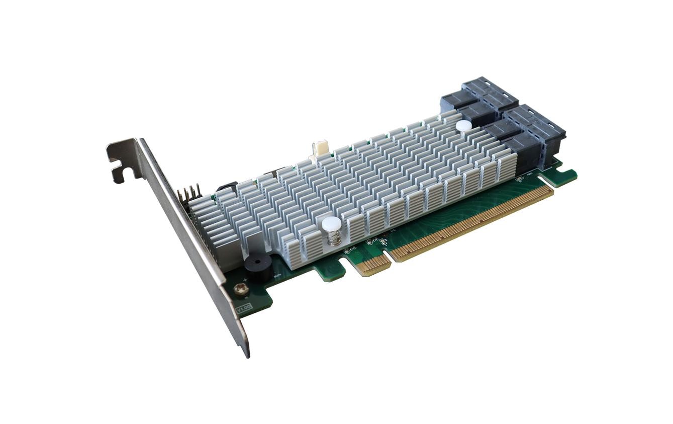 Host Bus Adapter Rocket 1120 PCI-Ex16v3 - 4x SFF-8643<br>PCIe 3.0 x16 4-Port U.2 NVMe HBA – Vielseitige 4-Kanal PCIe Gen3 NVMe Konnektivitätslösung
