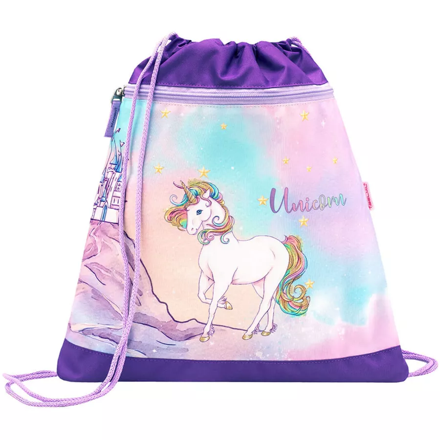 Belmil Schulranzen Classy Schulranzen Set 5-teilig mit Brustgurt Rainbow Unicorn Magic
