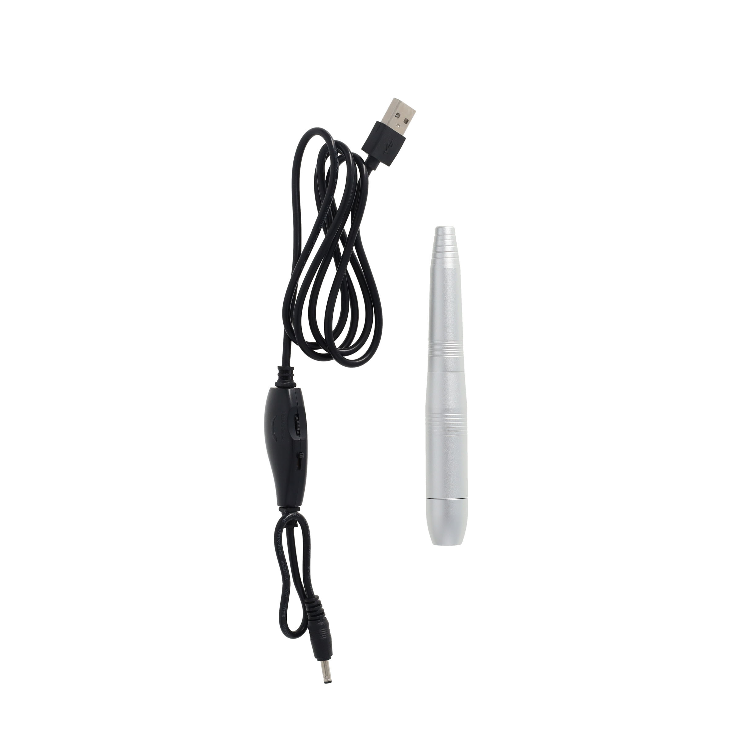 (12in1) Elektrische USB Nagelfräse Nagelpflege Polierwerkzeug Maniküre Pediküre Set - Silber