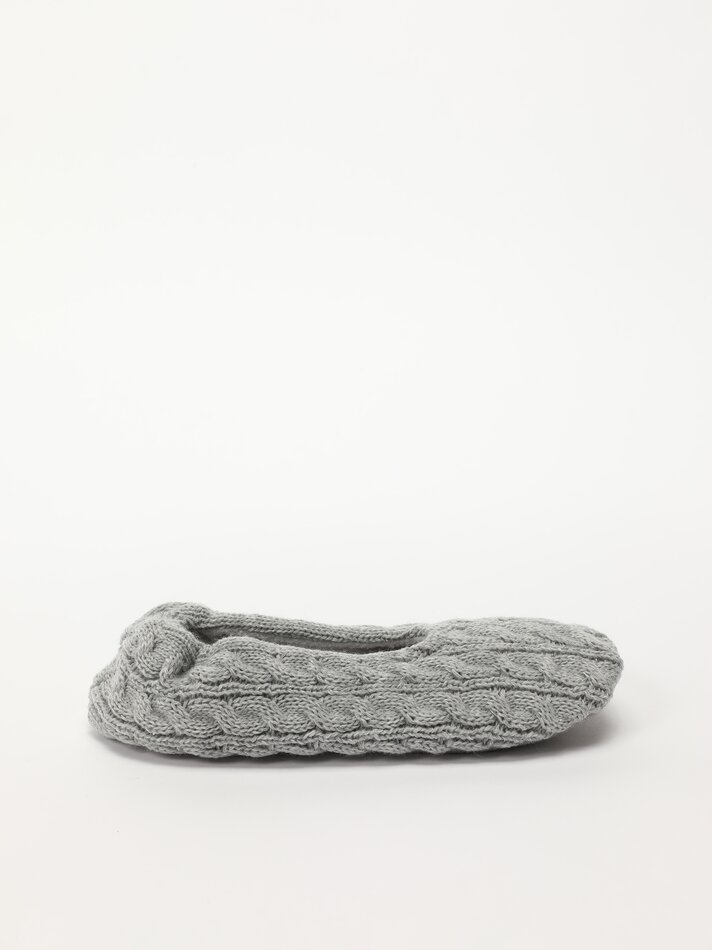 Pantufa de tricô - Cinza