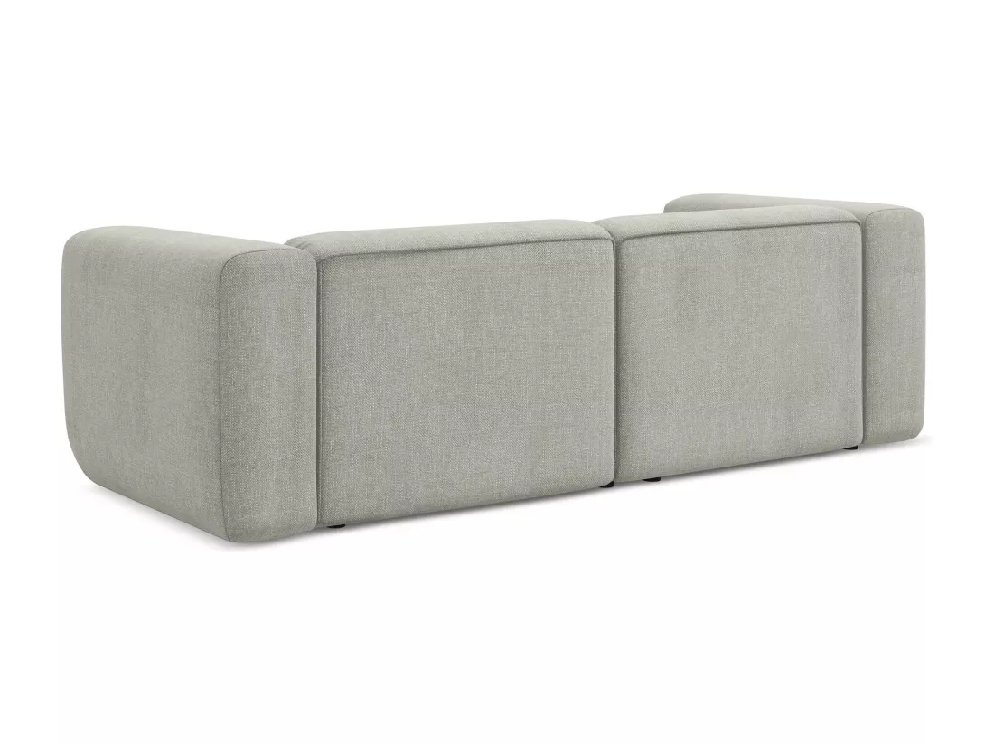 Canapé modulable 3 places en tissu chenille - beige - EKAHI