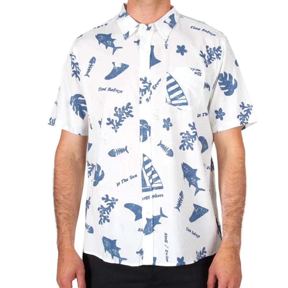 Salty Crew Chemisette Manches Courtes Blanc Homme Salty Crew Twisted Tides