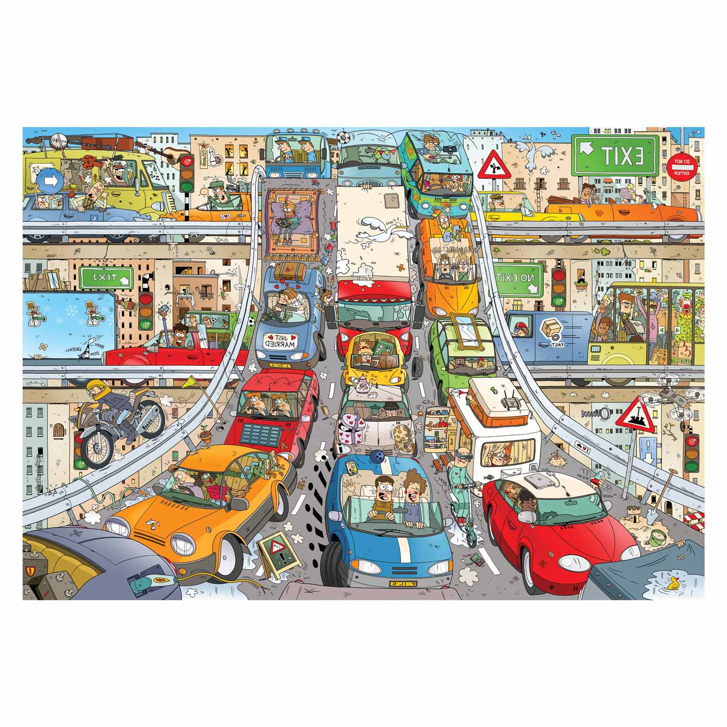 Rearview Mirror Puzzel 'Verkeersdrukte', 1000st.