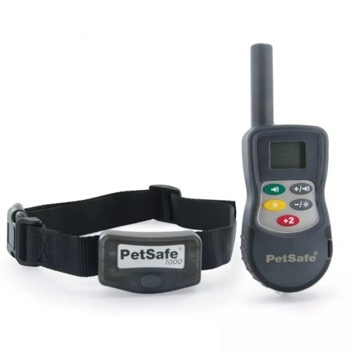 Coleira de adestramento para cães com controle remoto, preta.
