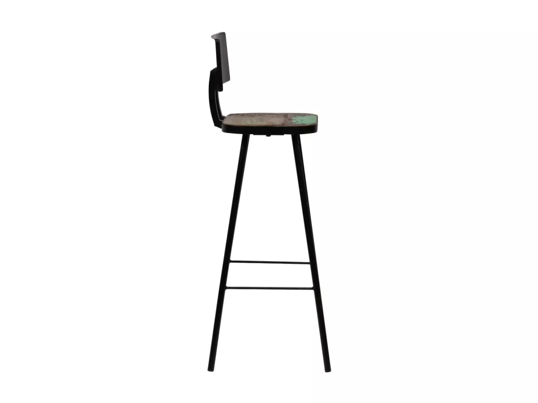 Mobilier de bar 5 pcs Bois de récupération massif Multicolore