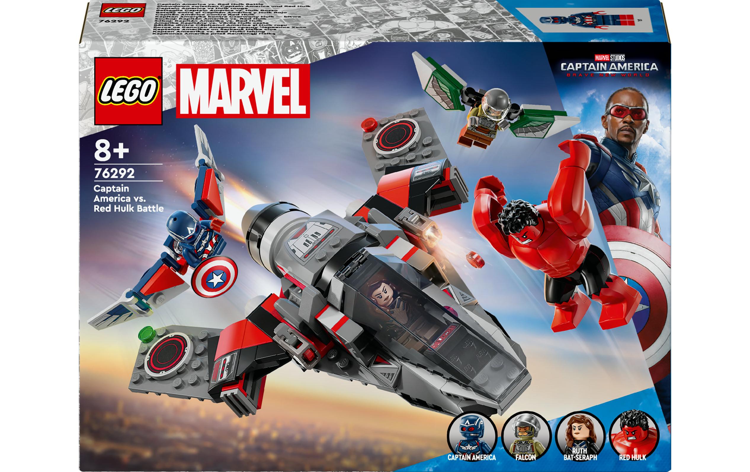 Showdown zwischen Captain America und Red Hulk 76292Superhelden-Spielset mit Captain America, Falcon und Red Hulk