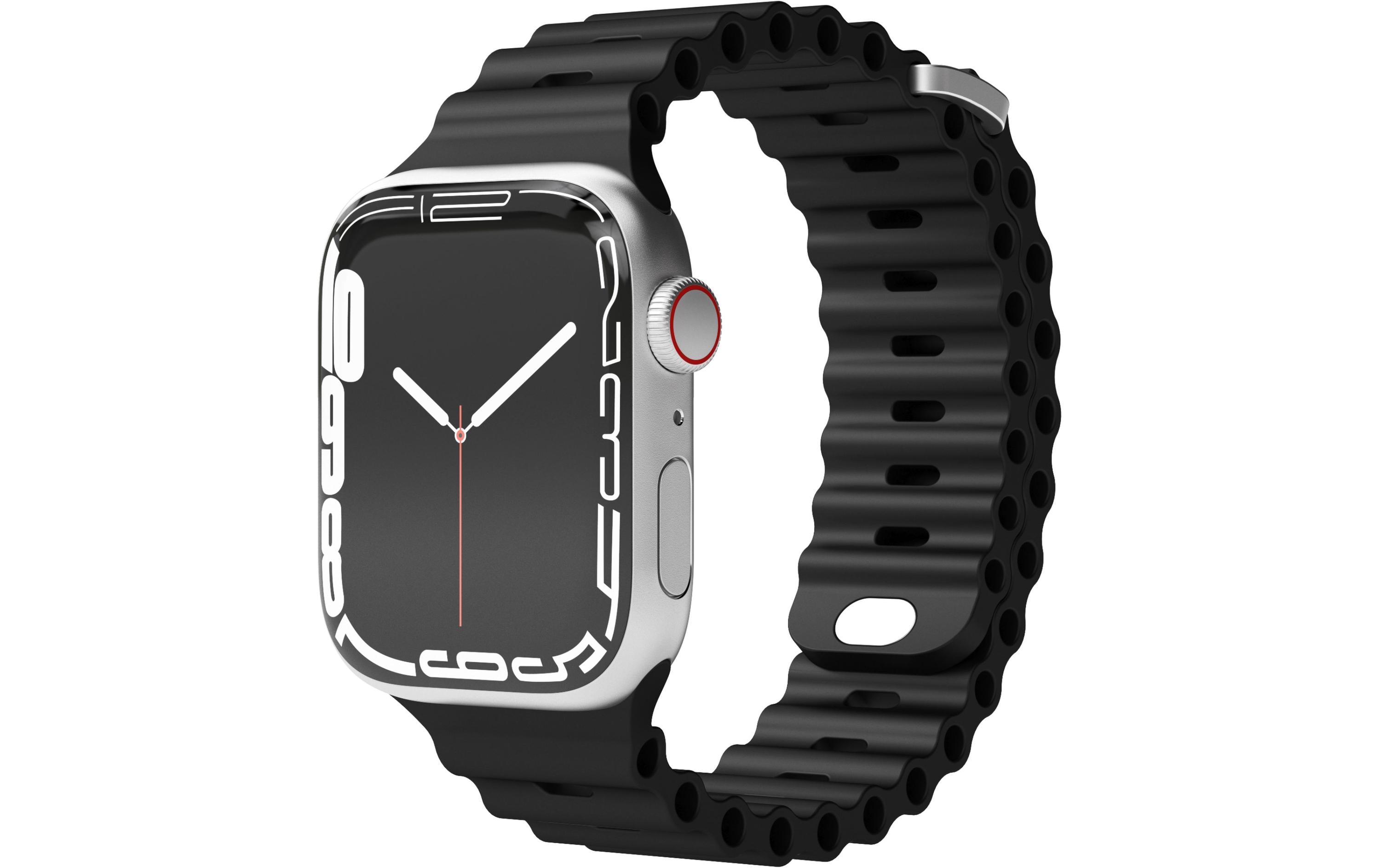 Wave Band Apple Watch 42/44/45/49 mm BlackArmband für Apple Watch 42/44/45/49 mm