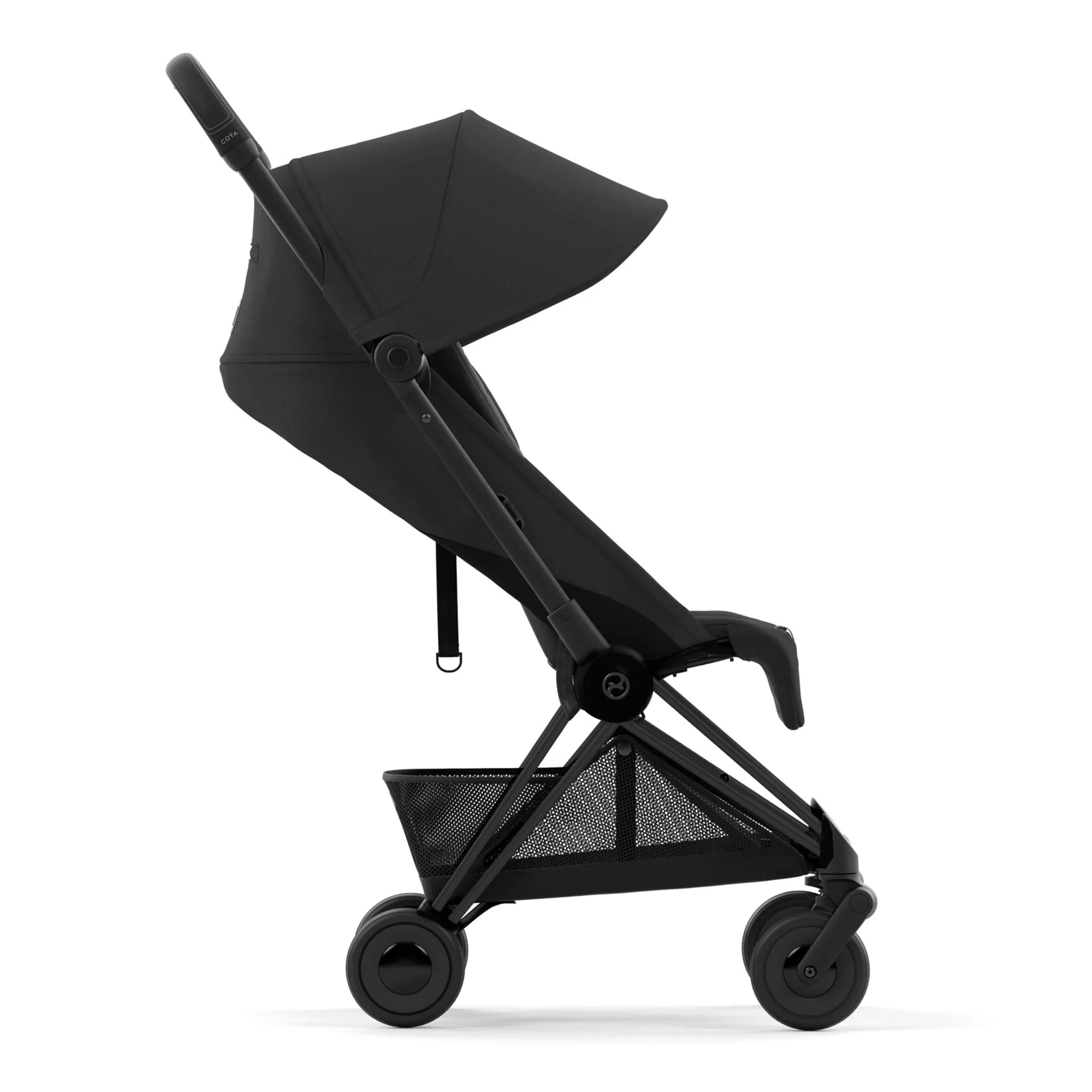 Cybex Poussette Coya - Cadre noir mat avec siège noir sépia