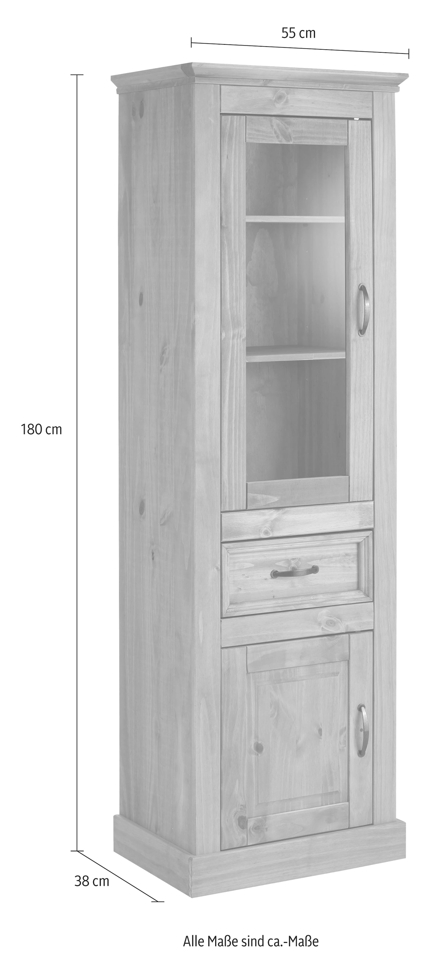Home affaire Vitrine »Selma« Höhe 180 cm
