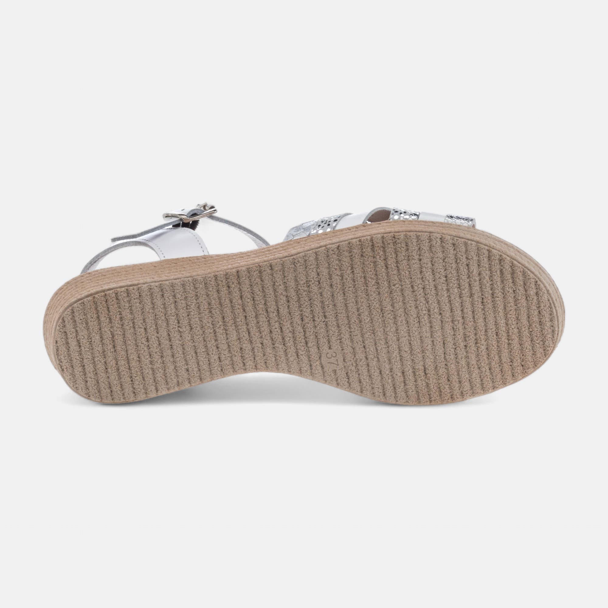 Sandales Femme en cuir blanc
