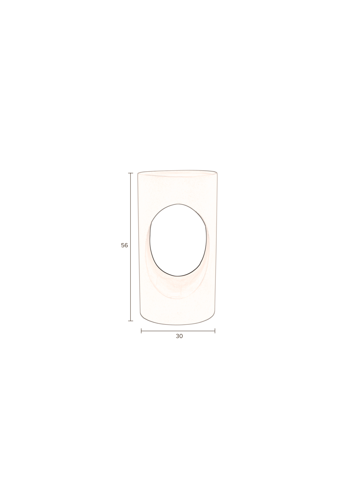 Bijzettafel Sai beige