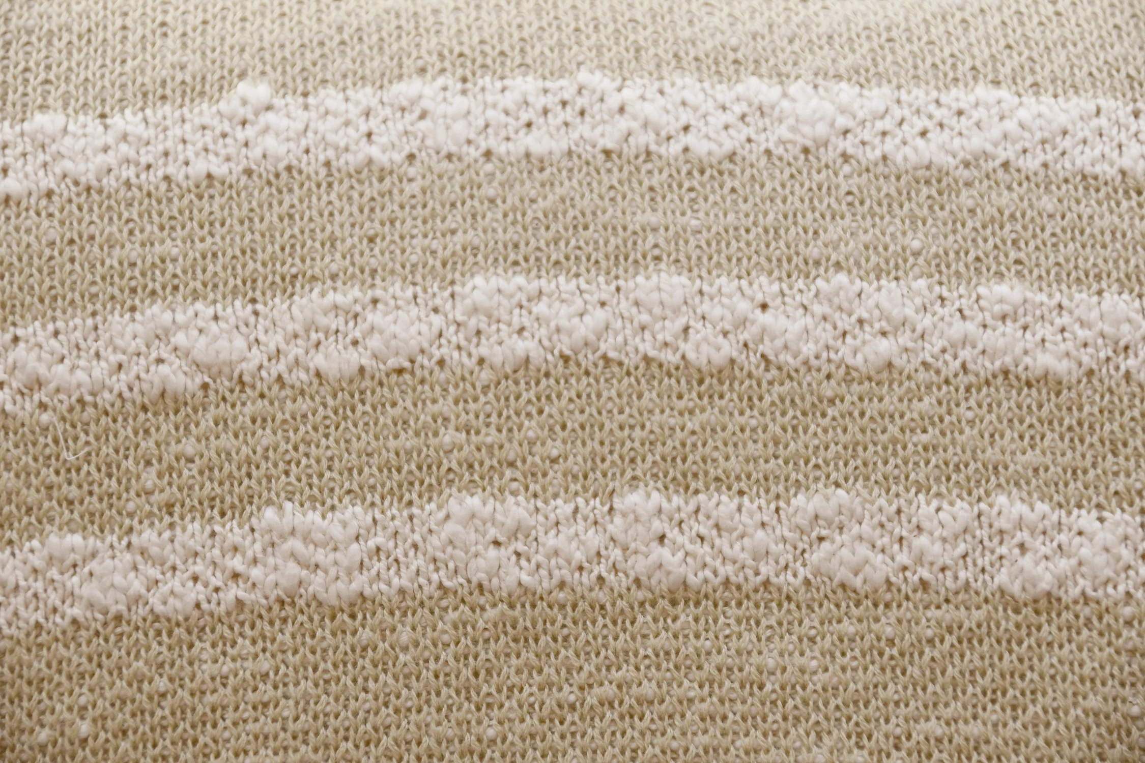 DUETTO - Coussin en tricot en coton | Beige