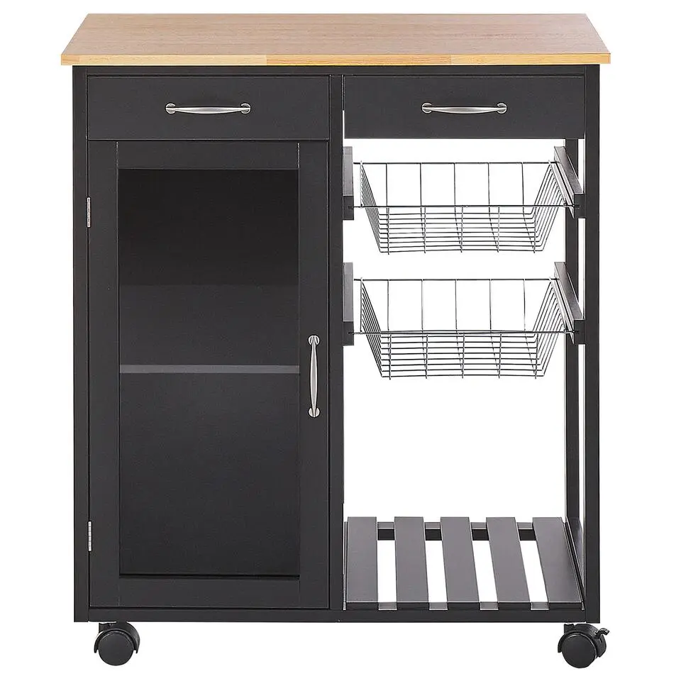 BOVES - Keukentrolley - Zwart - MDF
