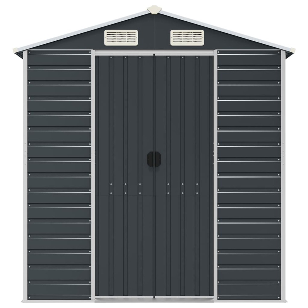 Abri de jardin anthracite 191x215x198 cm acier galvanisé