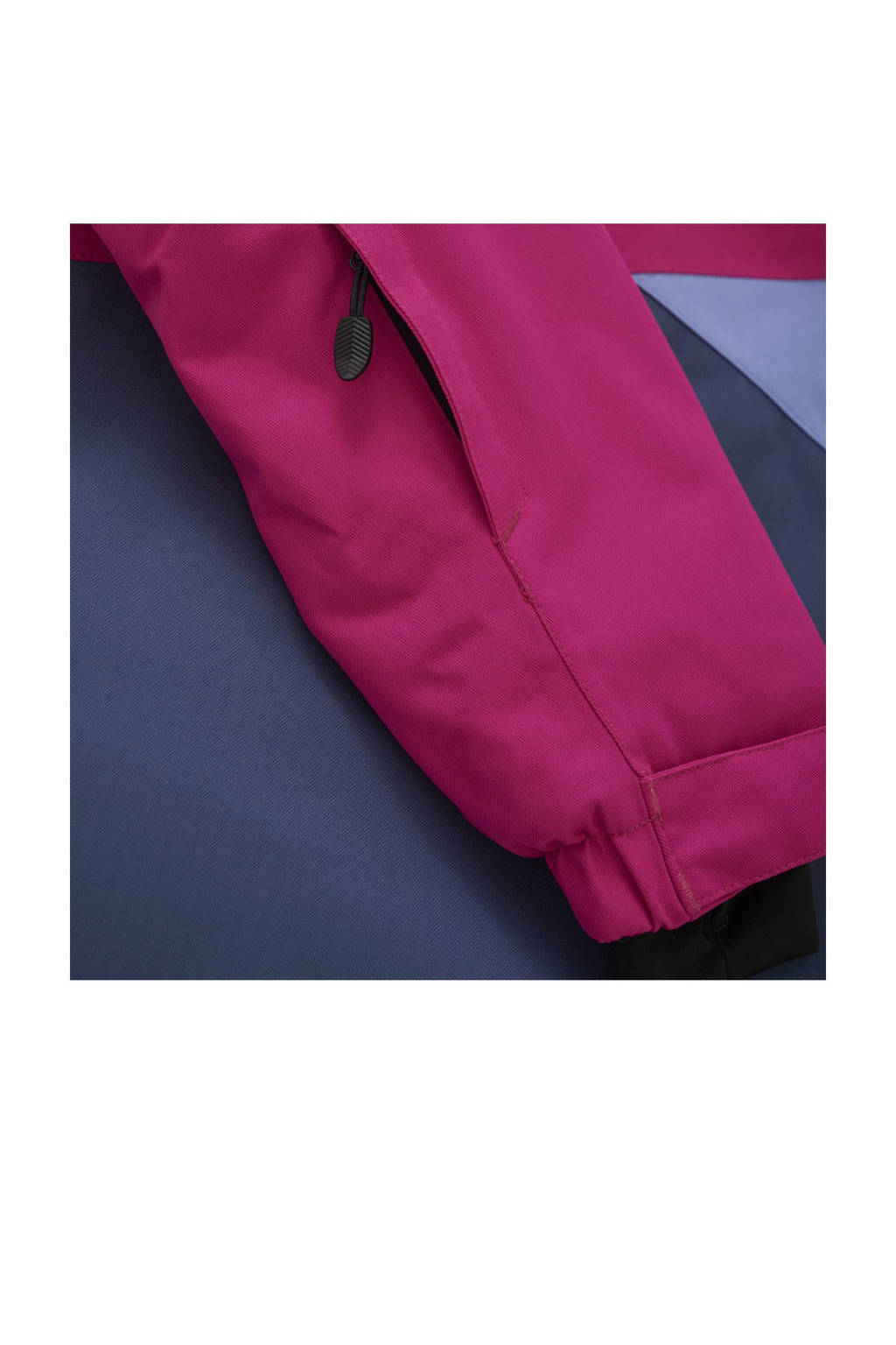 Color Kids ski-jack roze/lichtblauw/donkerblauw