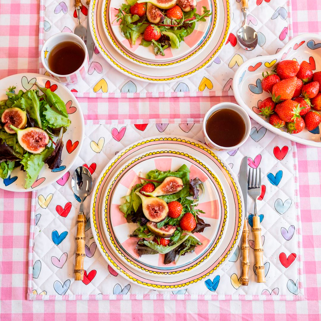 Set placemats (2 stuks) Hartjes