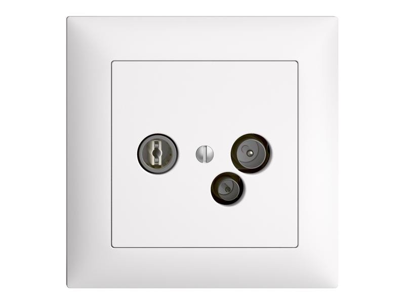 Feller EDIZIOdue Multimedia-Dose DD11 für R/TV/Modem Komplettset