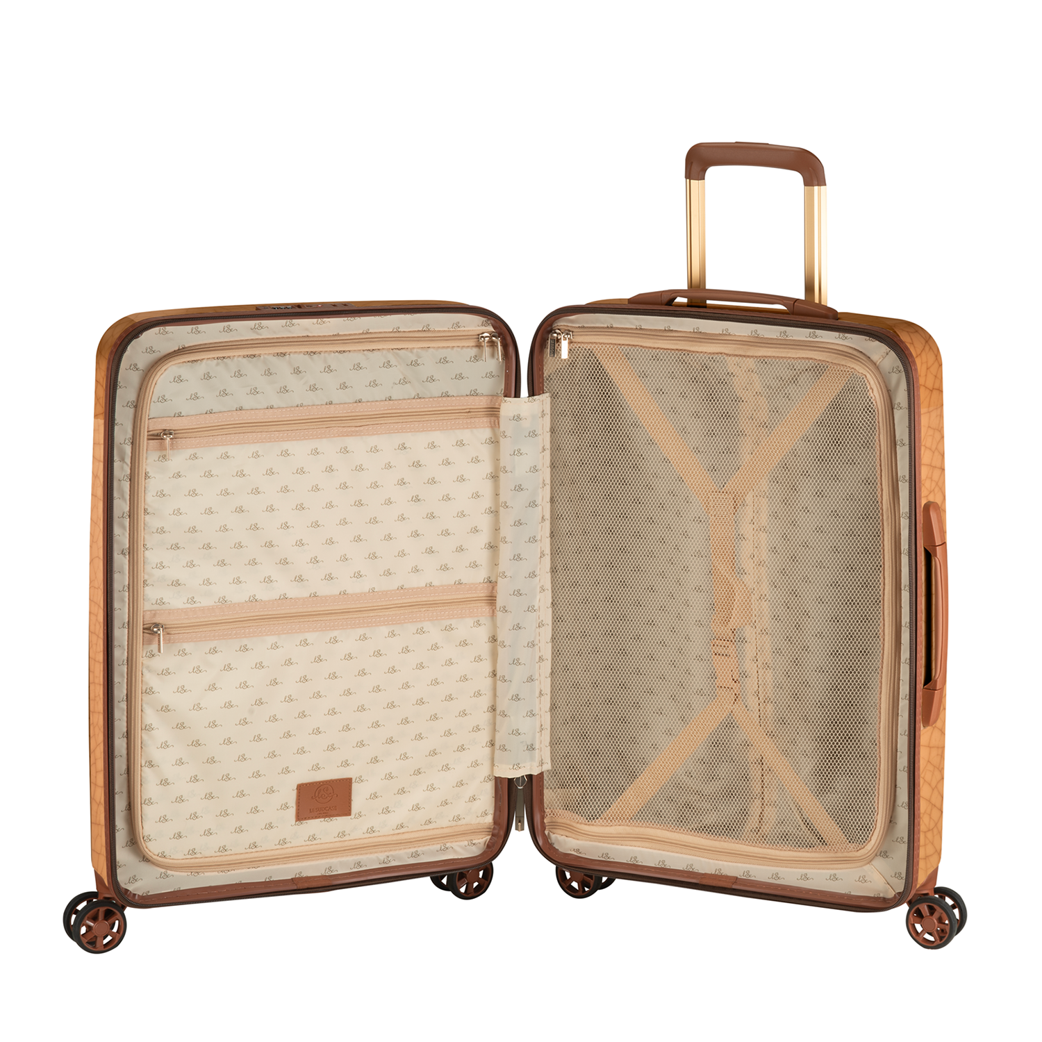 Le Sudcase Craquele Medium Trolley terra