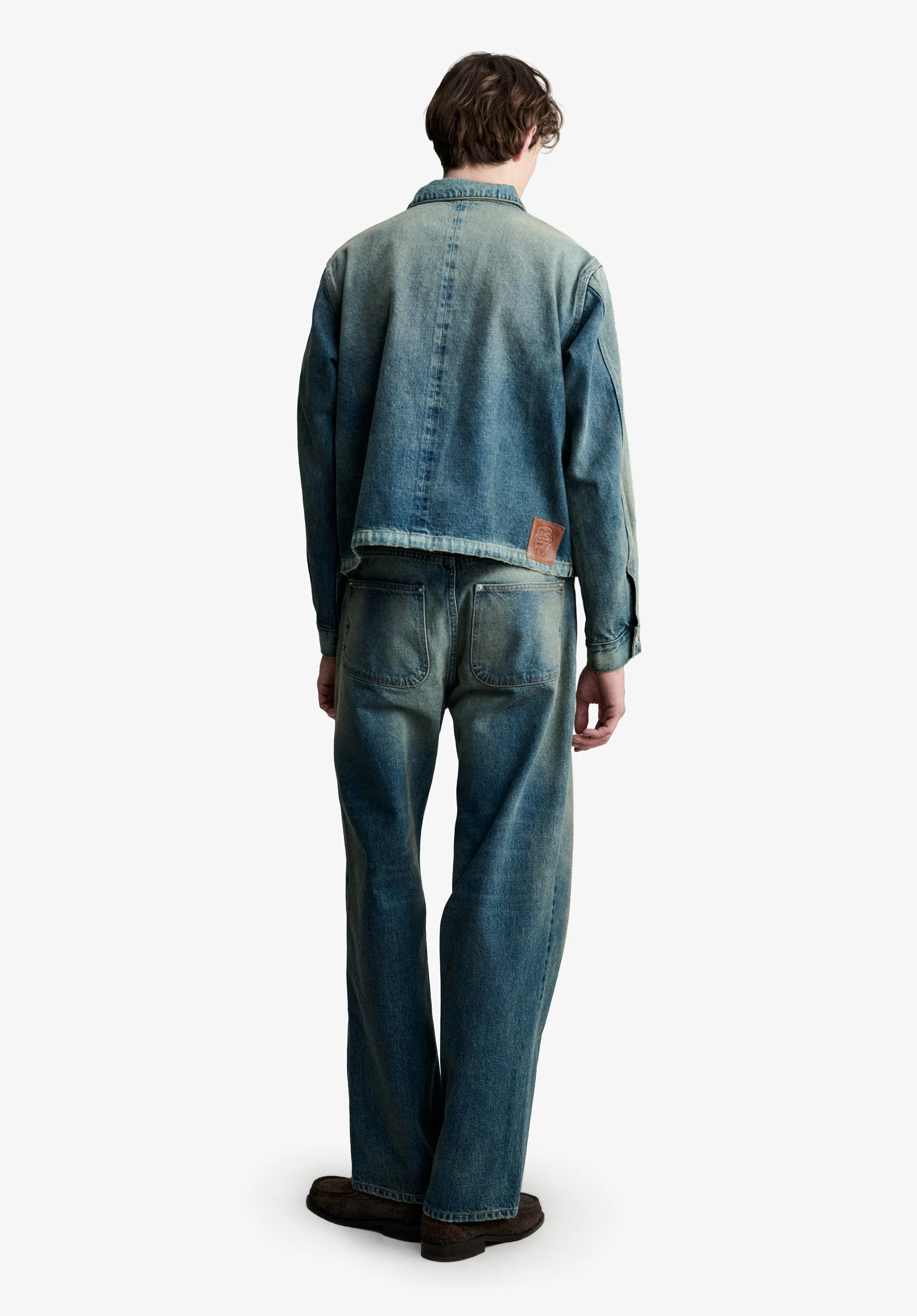 trucker jacket washed braindead - Indigo delave