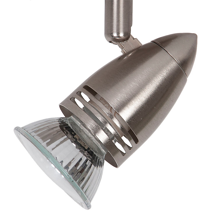 Plafonnier spot 3 lumières GU10 7W GoodHome Aspis nickel satiné H.16 x Ø32 cm