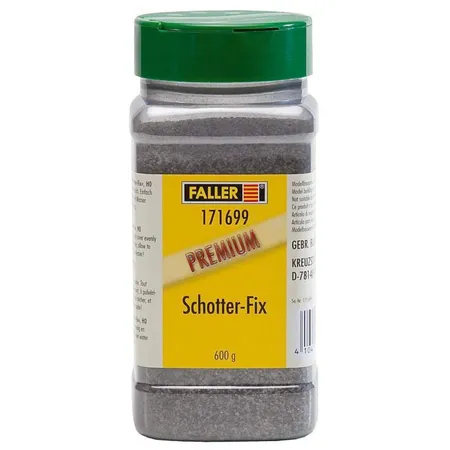FALLER 171699 PREMIUM Streumaterial Schotter-Fix, Naturmaterial, mittelgra