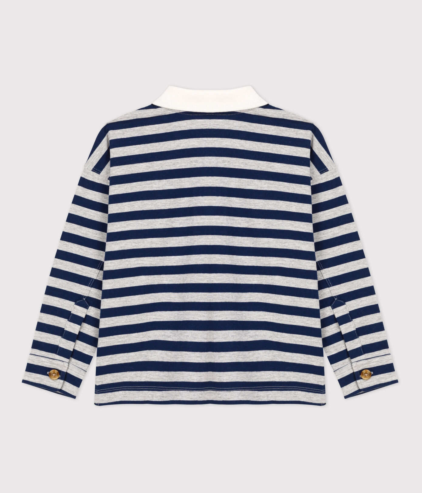 Polo rayé manches longues en coton enfant garçon